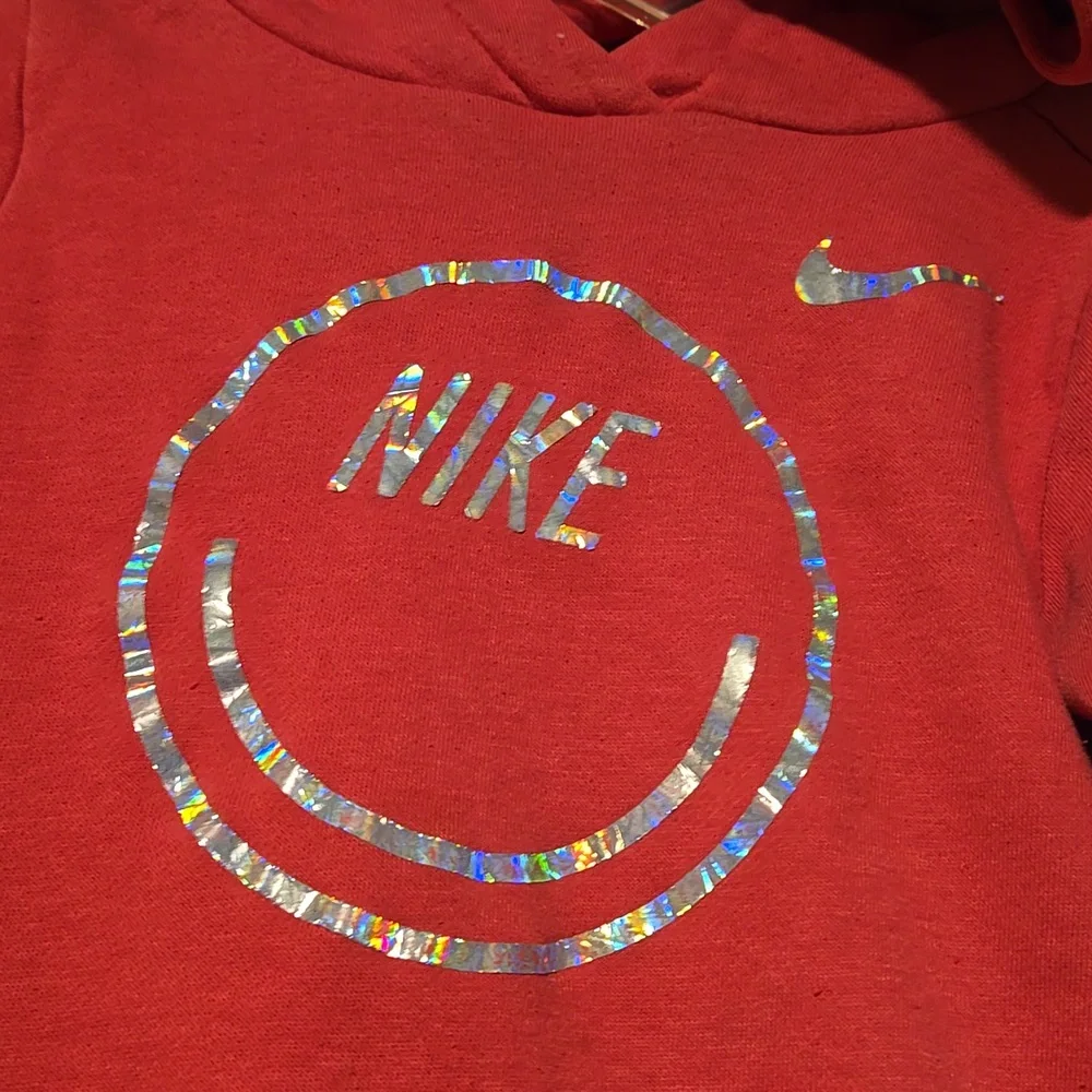 Nike Pink Girls Iridescent Hoodie Nike Smiley 3t 2-3 Years